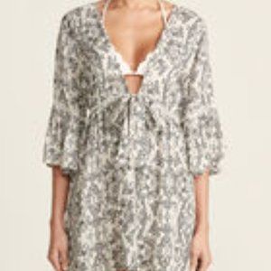 Blue Island Snake Print Kimono